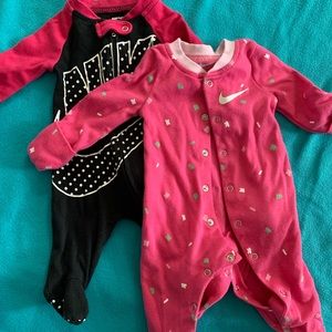 Newborn girls NIKE sleepers